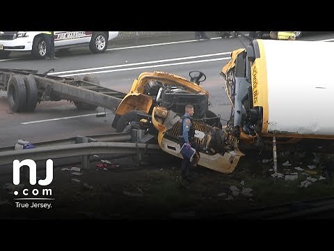 Raw video: School bus accident on Route 80