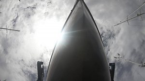 7.9K views · 510 reactions | Love this up close shot of Delos on her way into the water  what do you guys think about the grey bottom?  pretty shiny ha? #svdelos #gopro | Sailing SV Delos | Facebook