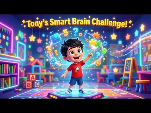 Tony’s Smart Brain Challenge! 🧠✨🎯 | IQ Games, Puzzles, Quiz Fun & Educational Video for Kids