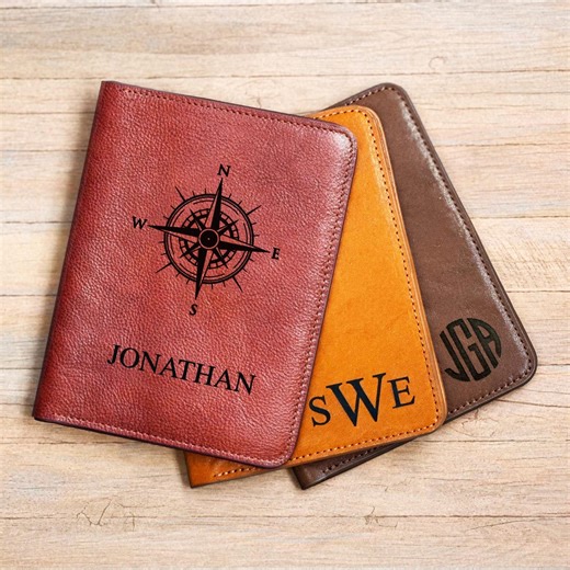 Custom Passport Cover • Personalized Passport Holder • Passport Wallet Gift for Men • Minimalist Wallet for World Traveler • Traveler Gifts - Etsy