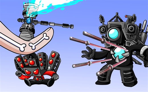 Anime Chibi Skibidi Toilet VS Finger Animation _Speakerman   Titan TV Man VS Bro