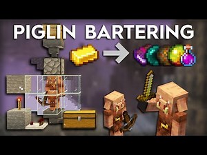 Easy Way To Barter With Piglins In Minecraft || Piglin Trading Farm