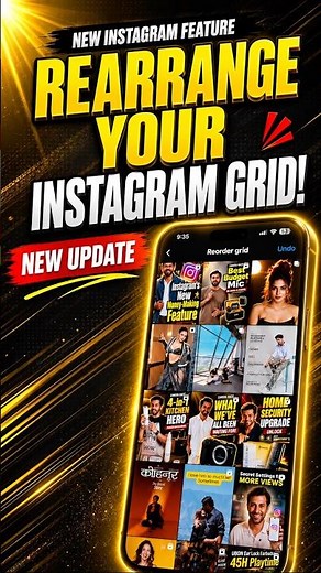 New Instagram Feature: Rearrange Your Profile Grid!