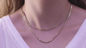 14k Gold Snake Necklace / Handmade Gold Snake Necklace / Layered Round Gold Chain / Gold Snake Necklace /round Shape Chain /gold Snake Chain - Etsy