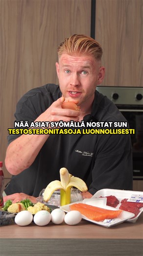 🔥 NÄÄ ASIAT SYÖMÄLLÄ NOSTAT SUN TESTOSTERONIA LUONNOLLISESTI Jos olo on vetämätön, treenit ei kulje ja libido on nollissa – vika ei oo aina ikä tai genetiikka. Testosteroni rakentuu rasvasta, kolesterolista, sinkistä ja riittävästä energiasta. Jos ruokavalio on kevyttuotteita, sokeria ja liian vähän rasvaa → hormonit sammuu. Kun taas syöt lihaa, munia, kalaa ja vihreitä kasviksia → keho alkaa tuottaa testosteronia luonnollisesti enemmän. Lisäksi stressi ja korkea kortisoli estää T-tuotantoa → e
