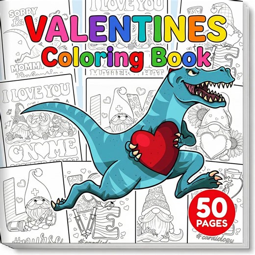 50 Valentine Coloring Pages, Valentines Day Coloring Book, Valentines Day Coloring Sheets, Valentines Coloring Cards - Etsy