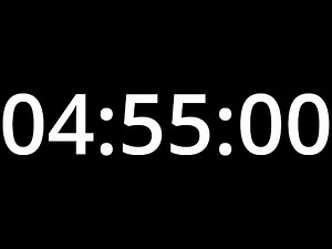 4 HOUR 55 MINUTE TIMER - No Sound - Full HD 1080p - COUNTDOWN 295 Minute Timer