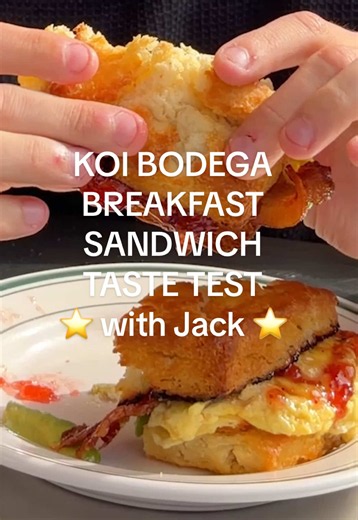 THE @Kids of Immigrants BODEGA BREAKFAST SANDWICH TASTE TEST ⭐️ with Jack ⭐️ Available until Sunday 6/21 at Ggiata Echo Park #Ggiata #KidsOfImmigrants #BreakfastSandwich #LosAngeles #guava