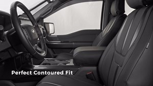 Super Cover for Ford F150 Seat Covers 2015-2025, Full Covered Truck Pickup Car Leather Seat Protectors Set for F150 XL XLT 2025 2024 2023 2022 2021 Seat Accessories, Only Fit 1st Row Bucket SuperCrew