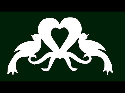 Paper Cutting Design | How to make paper cutting Love Birds | valentines day crafts
