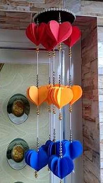 “DIY Hanging Paper Flower Wall Decor 🌸 | Easy & Beautiful Room Decoration Idea | Viral Wall Art”