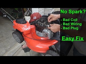 Walk Behind Lawn Mower Won't Start - No Spark - Coil Test & Fix