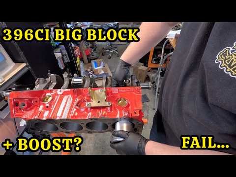 Building a 396ci Big Block for Boost! We Were So Close… + hone, gap rings, bearing clearance