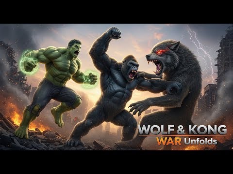 The Ultimate Clash: HULK : WOLF & KONG WAR Unfolds!