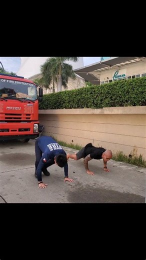 Crushing Burpees with our BFP (Bureau of Fire Protection) #fitnessmotivation #fblifestyle #foryou #fyp | Darius Sevilles