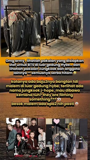 BTS Members in Black Outfits Outside Hybe Building