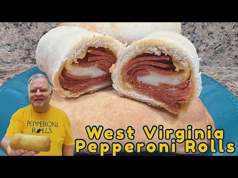 West Virginia Pepperoni Rolls - A Soft Baked Bread Roll Stuffed with Pepperoni and Cheese