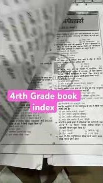 4th Grade Current Affairs Book Index