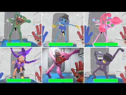 Poppy Playtime Chapter 5 - All Mobs Replace Huggy Wuggy + Intense Chase (Bright Mode, HP Bar)