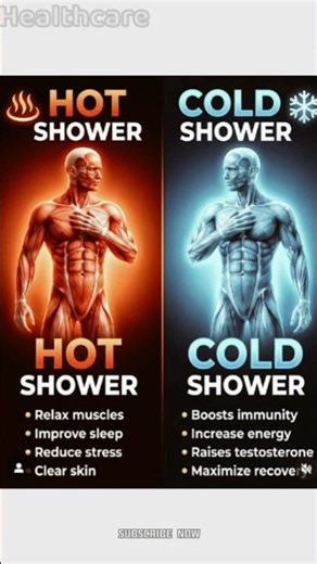 #healthtips #science #healthylifestyle #?Hot or Cold Shower? Best Choice for Your Health 💪#biology