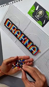 176K views · 11K reactions | Hago rótulo DRAKNAR efecto glitch en Hama beads/ perler beads/ pixel art. Para decorar mi habitación | Draknar Draken Con Barba | Facebook