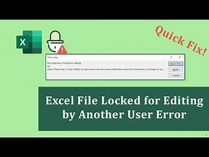 [Video Tutorial] Fixing Excel File Locked for Editing by Another User Error! | Excel Tech & Tricks
