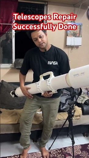 Refractor Telescope Repair Successfully Done Explore Scientific #moon #telescope