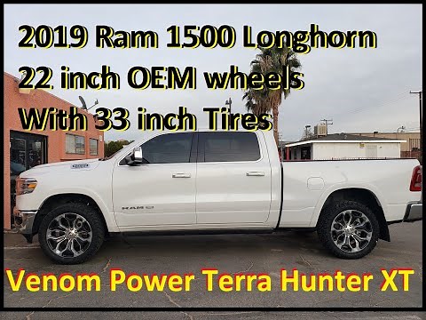 Ram Longhorn OEM 22 inch wheels, Factory air and 33 inch Terra Hunters