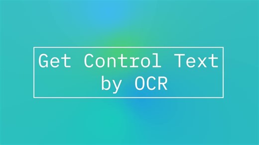 Get control text by OCR