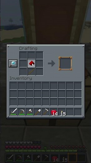 Minecraft Guide: How to craft Redstone Torch #shortvideo