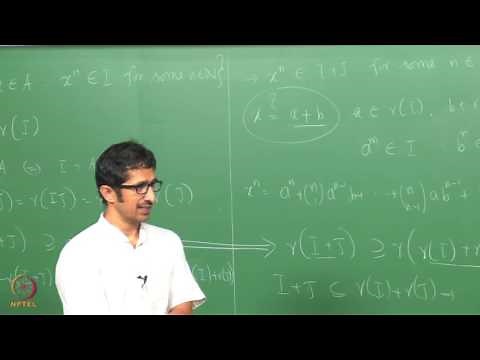 Lecture 7 - Radicals, Extension and Contraction of Ideals