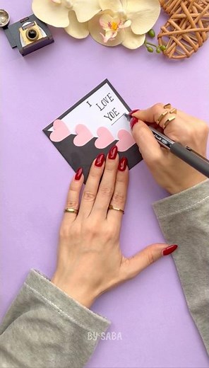 ❤️Hidden Message Heart Card 😍 Easy Paper Craft Diy #saba_creativeartist