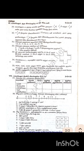 6th std annual exam model question paper Maths Tamil medium #questionpapers #testpaper