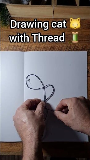 drawing cat 🐱 with Thread 🧵