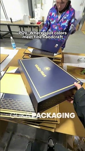 Dual Spot-Color Printed Folding Gift Box | Hand-Assembled in Our OEM Factory #custompackaging