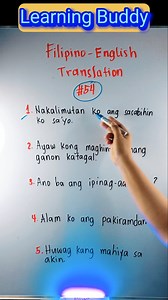 67K views · 1.7K reactions | Tagalog-English Translation 54.1 #learnenglish #englishlearning #englishvocabulary #englishlessons #tagalogenglishtranslation #TagalogEnglish #filipinoEnglish #facebookreels #reelsvideo #reelsviral | Learning Buddy | Facebook