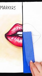 762K views · 950 reactions | Markers vs Paint: Realistic Lips Showdown  | MY ART | Facebook