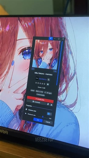 Miku Nakano on Wallpaper Engine 💙