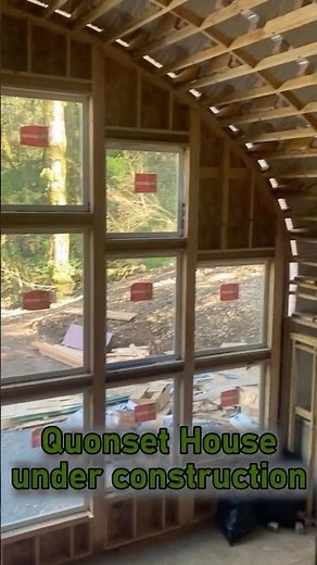 Quonset House I designed in the PNW - Framing #architecture #homedesign #quonsethut #construction