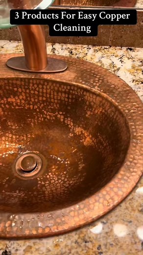 8.3K views · 99 reactions | Easy way to clean copper of course a few other products work also if you want the patina this isn’t what I’d use. A mild soap and water will do. #coopersink #cleaningservice #cleaningtips #cleantok | Cleaning Fairy Sharie | Facebook