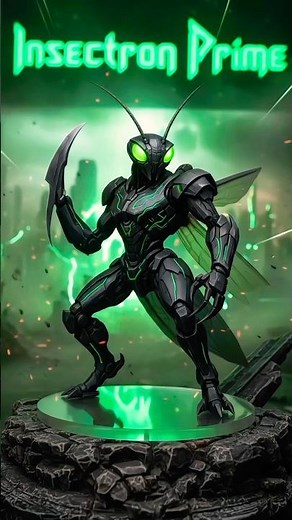 INSECTRON PRIME | Praying Mantis to Robot Transformation🦗🤖 #shorts #viral #animaltransformation