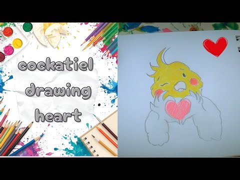 cute cockatiel easy drawing _ no commentary - work with me