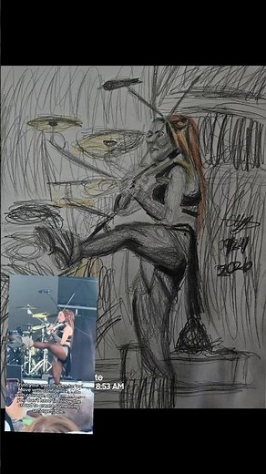 My drawing of the beautiful violin queen Lindsey Stirling at the Louder Than Life Festival