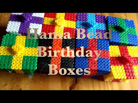 3D Hama Beads Birthday Box