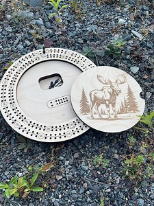 Circle Cribbage Board Laser Cut File: 2-player Design With Hidden Storage (digital Download) - Etsy