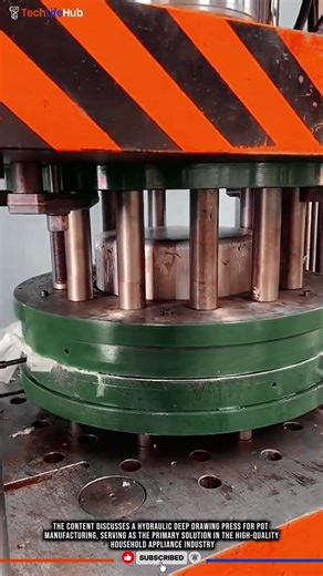 Innovation Deep Drawing: Precision Hydraulic Press, Consistent Pot Shaping, Superior Cookware #tech
