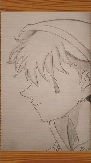 Anime Boy Side Profile Drawing | Easy Pencil Sketch| Star Art Academy#shorts