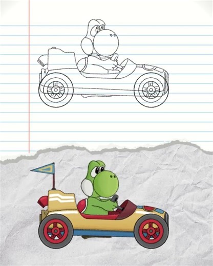 Jumping Mario - Making of - Animation Learning - Yoshi's Kart - Scaldate le ruote!