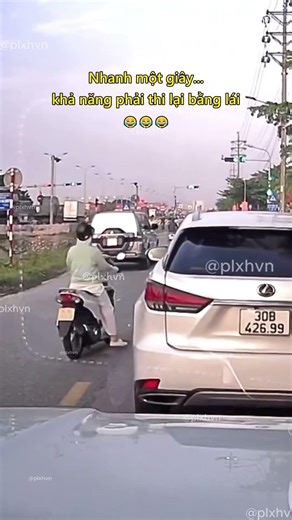 Nhanh một giây...khả năng phải thi lại bằng lái 😂 #giaothong #vanhoagiaothong #luatgiaothong