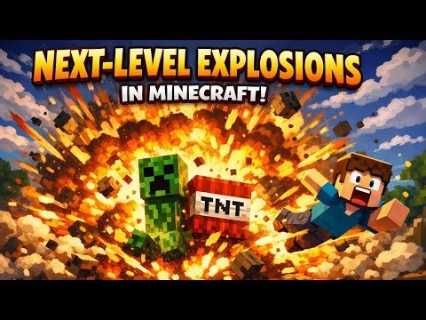 Next-Level Explosions in Minecraft! 💣| Explosive Enhancement Mod Showcase